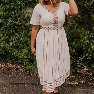 Roolee Pavel Print Midi Dress - Size XL